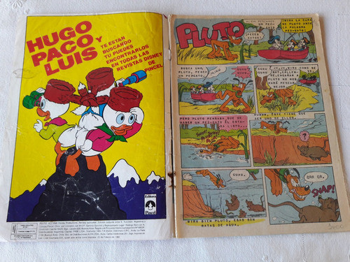 Pluto Nº 4 Revista Editorial Tucuman Febrer 1982 Walt Disney 1