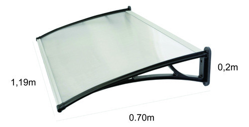 Alero Policarbonato Importado 119 Cm X 70 Cm Alta Calidad 1