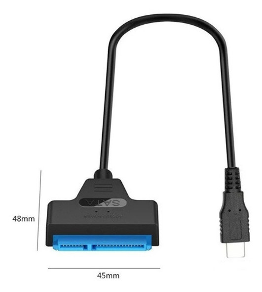 Cabo Adaptador Leitor Sata Usb-c Para Hd Ssd De Notebook 1