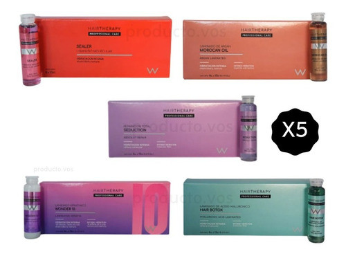 Ampollas Tratamiento Hair Therapy 5 Cajas X  6 Unid. C/u 0