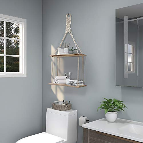 Afuly Colgante Estante Planta Pared Estante Boho Chic Decor 0