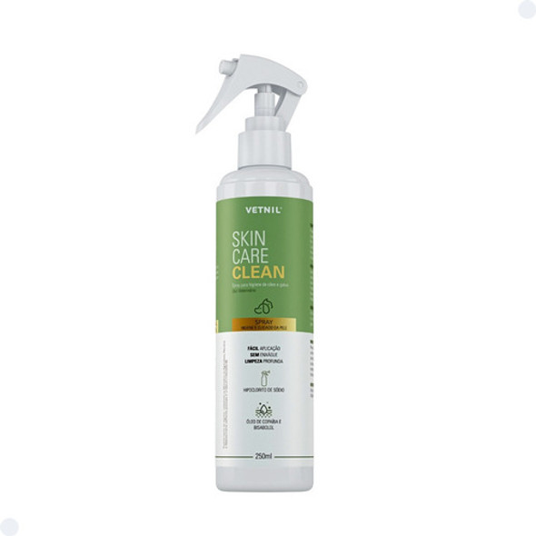 Skin Care Clean Spray Para Higiene Cães E Gatos 250ml Vetnil 1 Skin Care Clean Spray Para Higiene Cães E Gatos 250ml Vetnil 1
