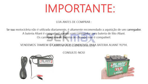 Bateria Litio Aliant Ylp14 Bmw F650gs 2008 A 2012 2 Cilindro 1