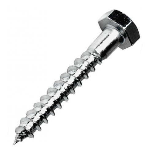 Caja 200 Tornillos Tirafondo Cabeza Hexagonal 1/4 X 38mm 0