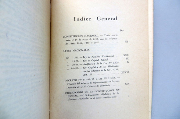 Diccionario De La Constitución Nacional 1963 1