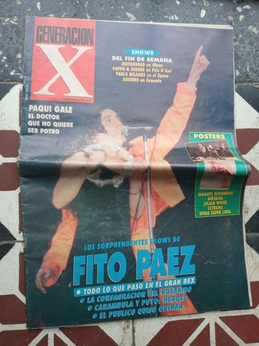 Revista Generacion X N.33 - 21 Octubre 1992 - Fito Paez 0
