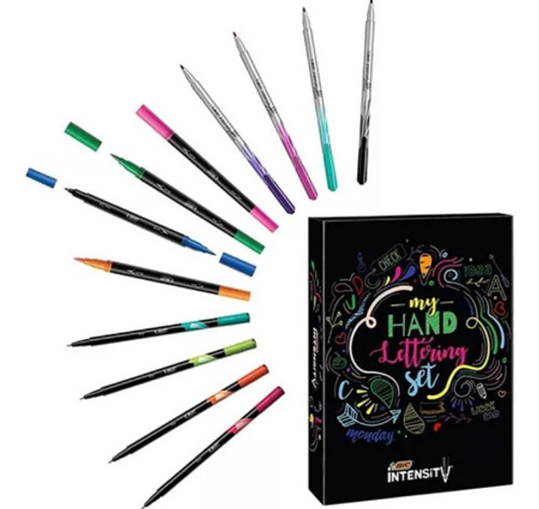 Kit Bic Lettering Intensity Punta Fina Pincel X 13 Piezas 1 Kit Bic Lettering Intensity Punta Fina Pincel X 13 Piezas 1