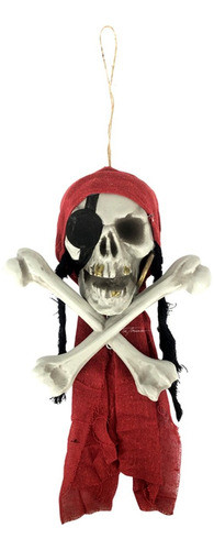Calavera Pirata 30 X 52 Cm Halloween Decoracion 1