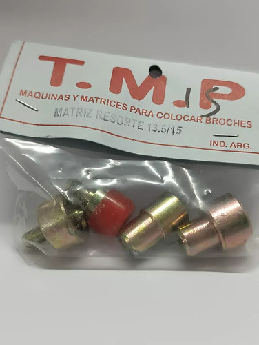 Matríz Broche Resorte 15- 13,5 Mm + 70 Broches Plateados 1