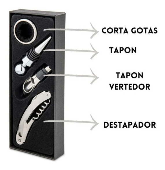 Set Kit De Vino 4 Piezas Regalo Empresarial En Caja 1