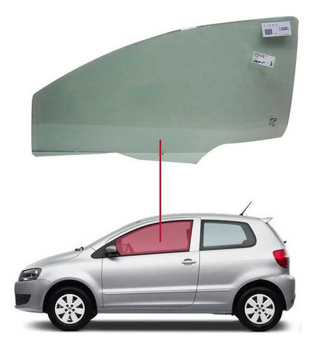 Vidro Porta Dianteira Esquerda Volkswagen Fox 03/10 0