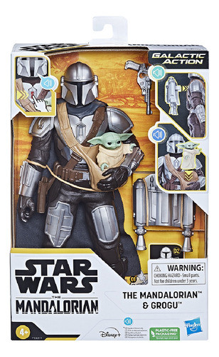Mandalorian Y Grogu De Hasbro Original Figura  29cm 1