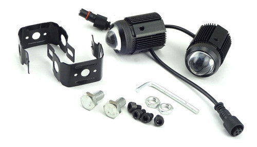 Kit Luces Led Auxiliares Moto C/ Cables Y Coneccion Avant 1