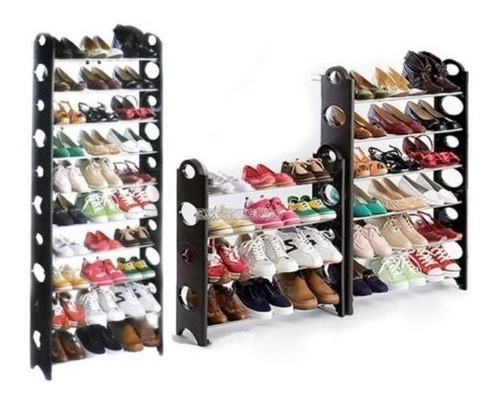 Negro 50 Par Moderno Zapato Torre Rack 10 Nivel Soporte Sopo 1