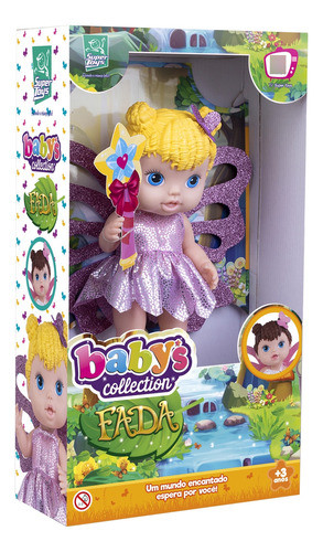 Boneca Fada Loira Babys Collection Supertoys 0