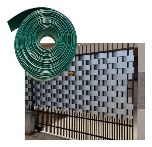 Fechamento Isolamento De Portão Grades Protetor 50x10 Verde 0