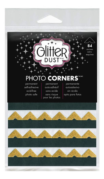 Therm O Web Glitter Photo Corners, Gold 0