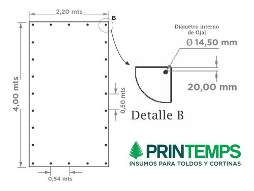Cobertor Cubre Lona 4 X 2,20 Mts Pileta Maquinaria Lancha 1
