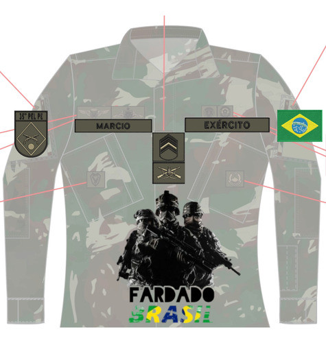 Insígnias E Distintivos Do Exército De Baixa Visibilidade 0
