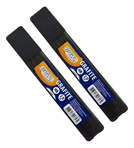 Grafite Hb Brw 2.0mm 2 Tubos Com 6 Grafites Cada 0
