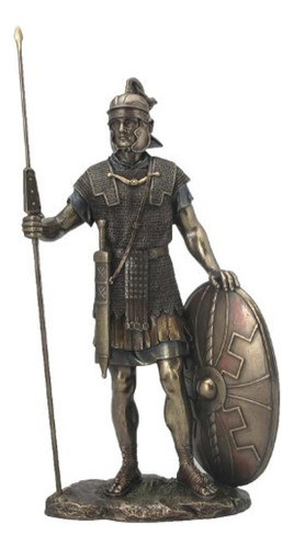 Guerrero Romano Con Lanza Y Escudo Estatua Escultura 0