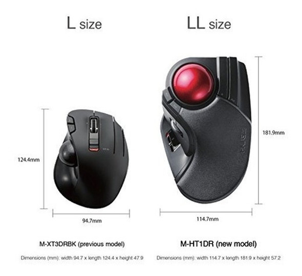 Mouseball Inalámbrico Elecom - Diseño Ergonómico Extragrande 1