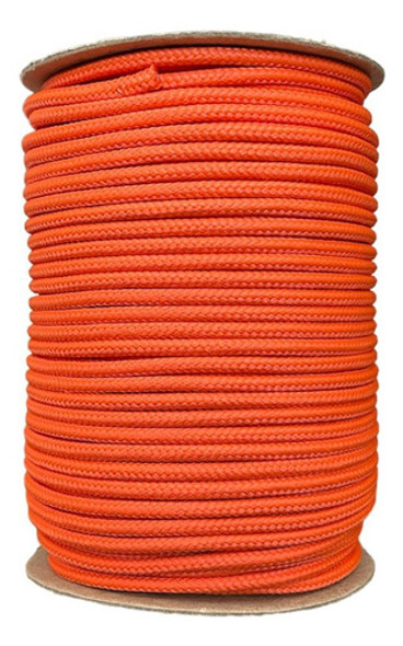 Soga Polipropileno Trenzada 6mm X 100 Metros Con Alm Naranja 0