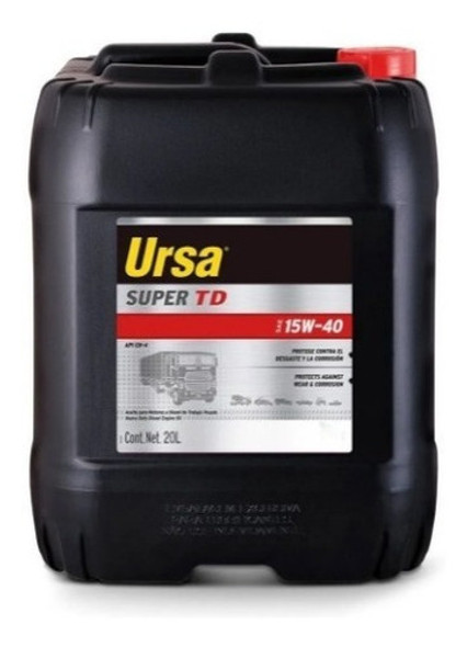 Lubricante 15w40 Ursa Super Td 20 Lts Texaco Aceite Diesel 0