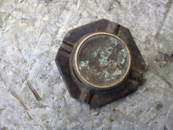 Antiguo Cenicero Bronce 9,5 X 9,4 X 1,9 Alto 1