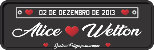 Placa Em Pvc Personalizadas P/ Carro - Casamento - Empresa 0