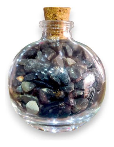 Garrafinha Do Poder Força Mental Pedras Naturais Onix Negra 1