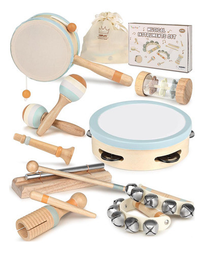 Instrumentos De Madera Natural Para Niños De 1 A 9 Años 0