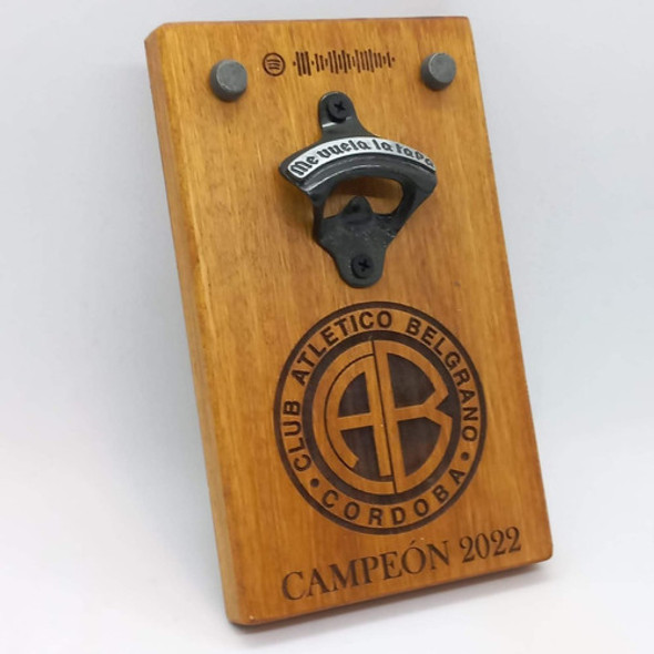 Destapador De Cerveza De Pared Con Imán Cab Belgrano Campeón 1