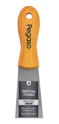 Espatula Para Enduir 50 Mm Flexible Cabo Madera Pegaso 0