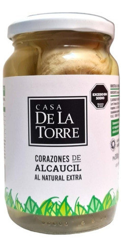 Corazones De Alcaucil Al Natural X 300 Gr - Casa De La Torre 0