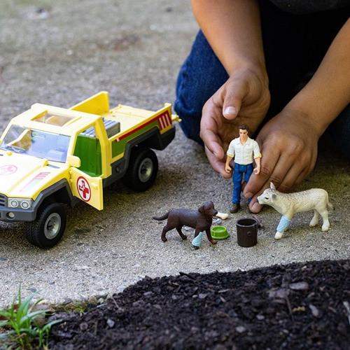 Juguete Visita Veterinario Auto Animales Schleich Muñeco Ax® 1