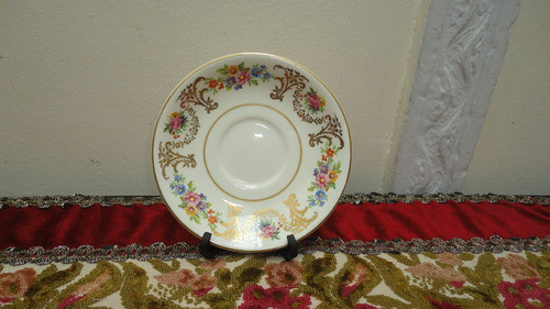 Lindo Plato Ingles Antiguo Con Flores Para Decorar Vealo 0