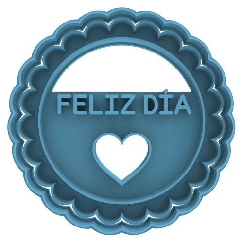 1525 Cookie Feliz Día Corazón Cortante Para Galletas 0