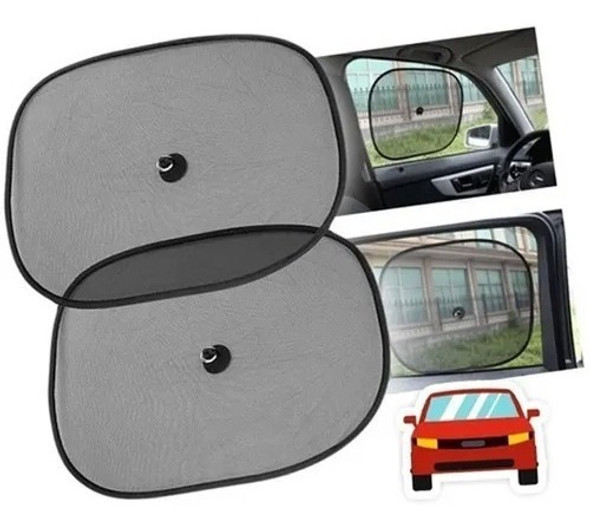 Kit X4 Combo Cortina Parasol Auto Plegable Ventana 1