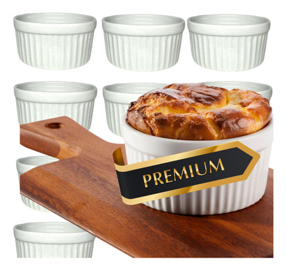 10 Ramekim Grande  Primeira Linha Porcelana Fina Com 210 Ml 0