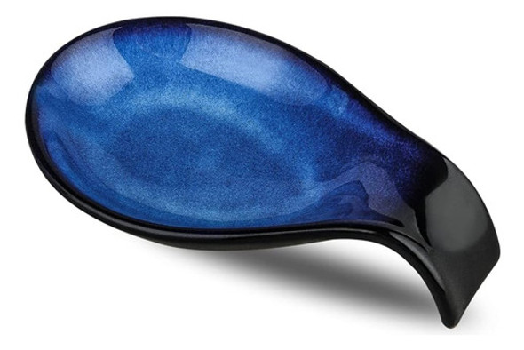 Cuchara Cerámico Estable, Resistente Al Calor, Azul, 10 Cm 0