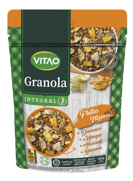 Granola Integral Sabor Frutas Tropicais 250g - Vitao - 01 Un 0 Granola Integral Sabor Frutas Tropicais 250g - Vitao - 01 Un 0