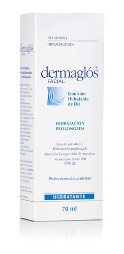 Dermaglos Emulsion Facial Hidratante Fps 20 X 70 Ml 1