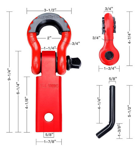 Receptor De Engate De Manilha Com Engate, Fácil De Vermelho 1