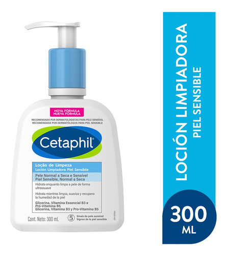 Cetaphil Limpiador Líquido Loción Piel Sensible X 300 Ml 1