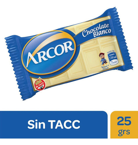 Chocolatin Arcor Blanco Leche 25gr Sin Tacc X 10 U. Cotillon 0