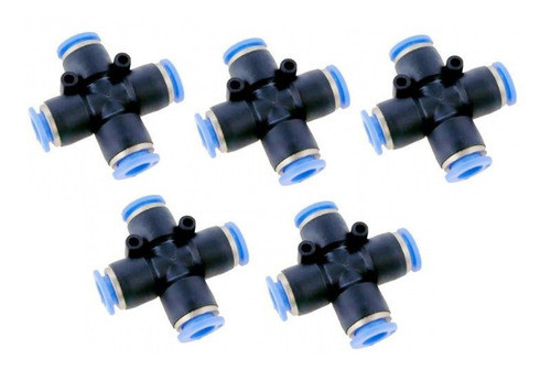 Cruzeta Pu 12mm Pneumática Engate Rápido - 5 Peças 0