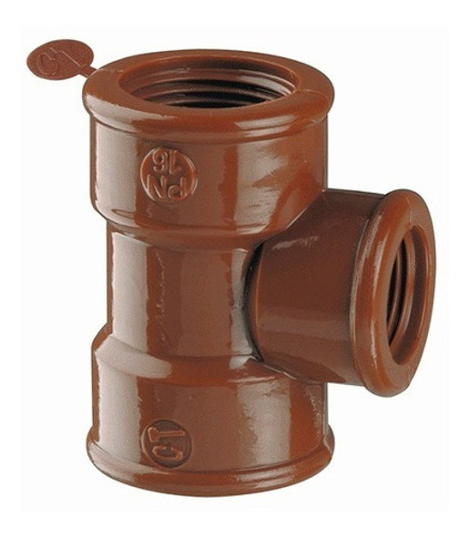Tee Reducción Hhh 3/4 X 1/2 Con Tuerca Amanco 0
