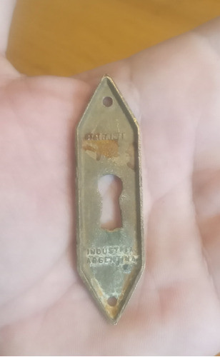 Antiguo Bocallave Bronce 6,9 X 1,9 X 3mm Prof. 1