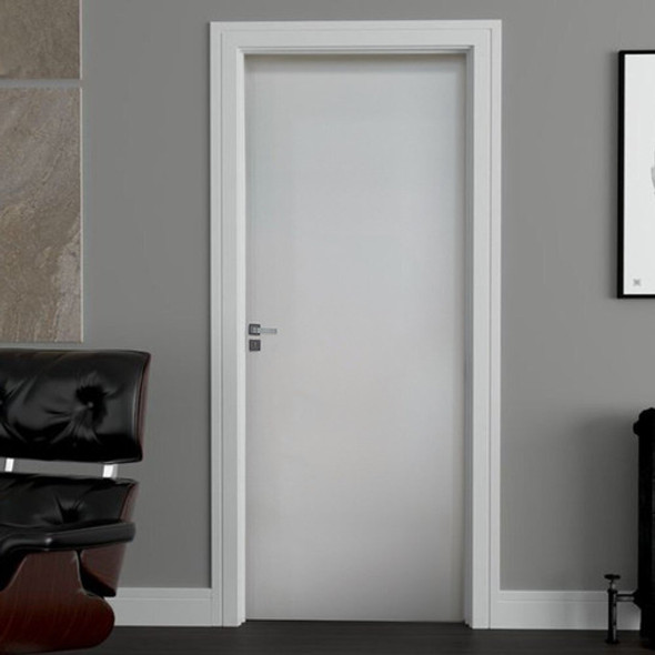 Kit Porta De Madeira 210x82cm Batente 18cm Lisa Primer 1